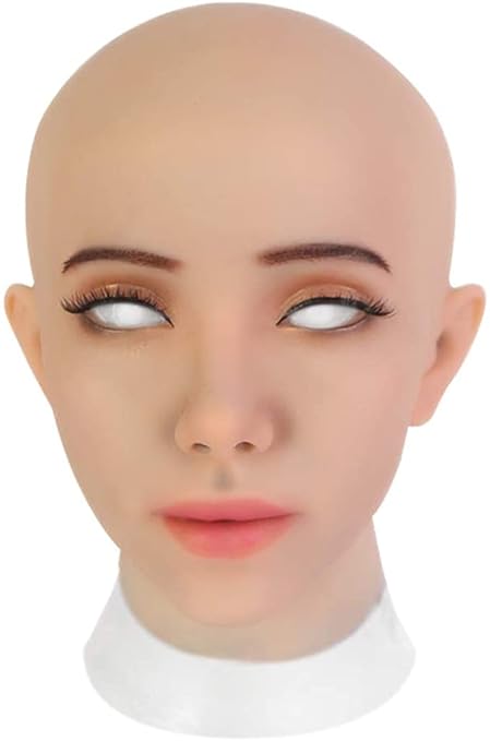 EQAIWUJIE Kathy Female fake Face Realistic Silicone fake Head for Crossdresser, Halloween Decoration, Parties, Fall Festival - Image 4