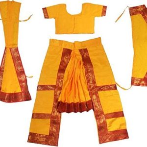 Bharatanatyamworld Classical Dance Bharatnatyam Costume for Kids and Adults Yellow color