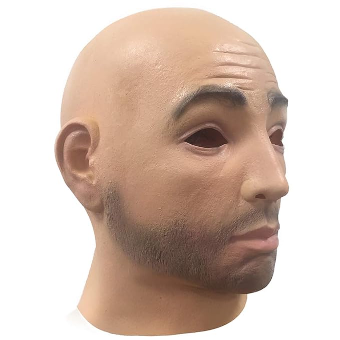 Realistic Human Latex Mask Head Halloween Masquerade Novelty Masks Costume Dress - Image 4