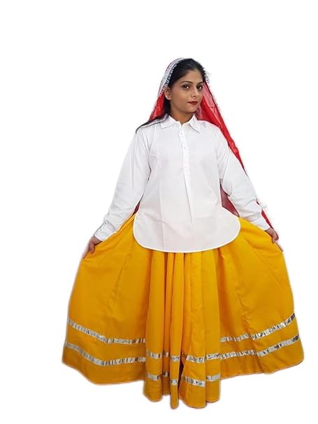 BookMyCostume Haryana State Traditional Thel Costume for Girls and Women 5-6 years