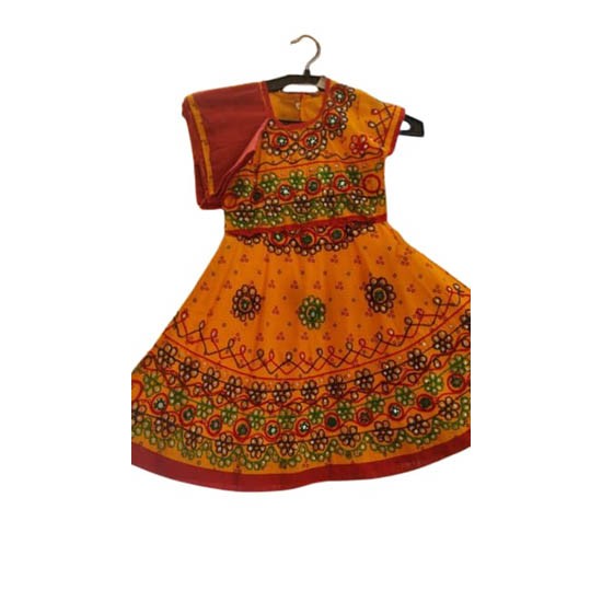 Lehenga Choli Ethnic Wear Embroidered Ghagra, Choli, Dupatta Set Yellow Set