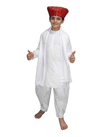 Kaku Fancy Dresses National Heros Freedom Fighters Costumes for Kids | Independence Day Republic Day Fancy Dress for Schools Plays & Competition | Role Play Politician Costume