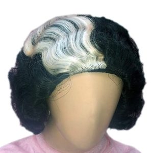 Kaku Fancy Dresses Indra Gandhi Short Hair Wig for Girls, Free Size Wig for Kids (Grey)