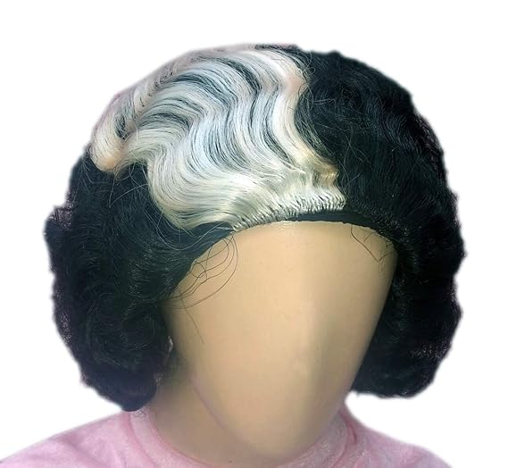 Kaku Fancy Dresses Indra Gandhi Short Hair Wig for Girls, Free Size Wig for Kids (Grey)