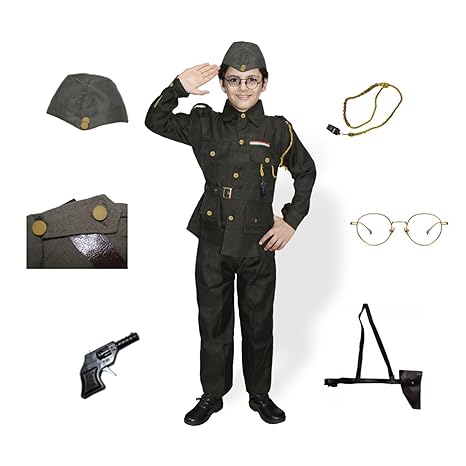 Kaku Fancy Dresses National Heros Freedom Fighters Costumes for Kids | Independence Day Republic Day Fancy Dress for Schools Plays & Competition | Role Play Politician Costume